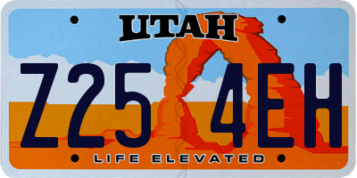 UT license plate Z254EH