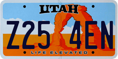 UT license plate Z254EN