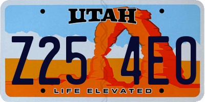 UT license plate Z254EO