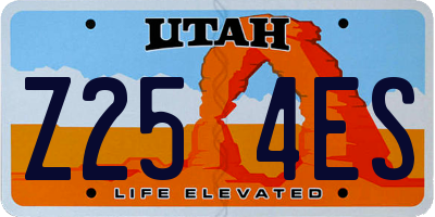 UT license plate Z254ES