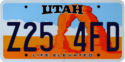 UT license plate Z254FD