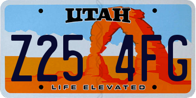 UT license plate Z254FG