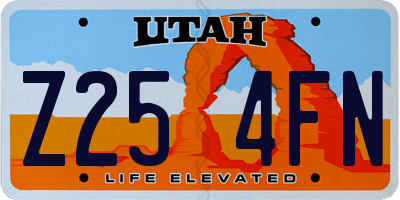 UT license plate Z254FN