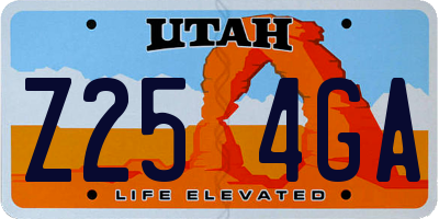 UT license plate Z254GA