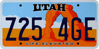 UT license plate Z254GE