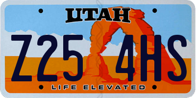 UT license plate Z254HS