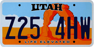 UT license plate Z254HW