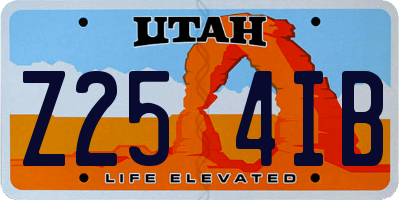 UT license plate Z254IB