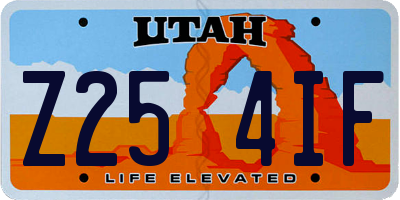 UT license plate Z254IF