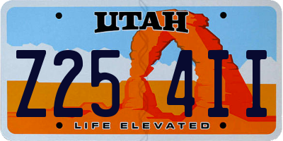 UT license plate Z254II