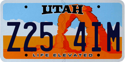 UT license plate Z254IM