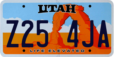 UT license plate Z254JA