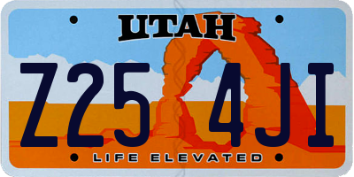 UT license plate Z254JI