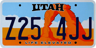UT license plate Z254JJ