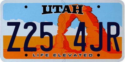 UT license plate Z254JR