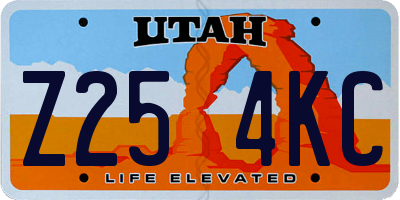 UT license plate Z254KC