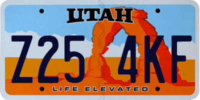 UT license plate Z254KF