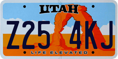 UT license plate Z254KJ