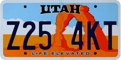 UT license plate Z254KT