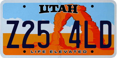 UT license plate Z254LD