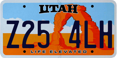UT license plate Z254LH