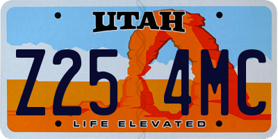 UT license plate Z254MC