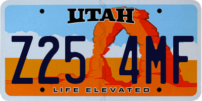 UT license plate Z254MF