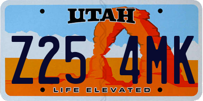UT license plate Z254MK