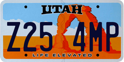 UT license plate Z254MP