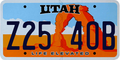 UT license plate Z254OB