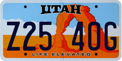 UT license plate Z254OG