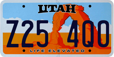 UT license plate Z254QO