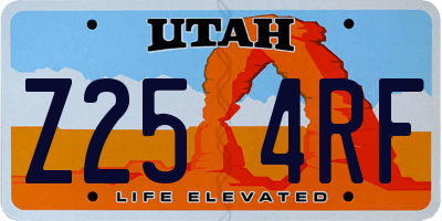 UT license plate Z254RF