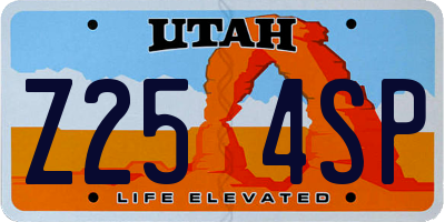 UT license plate Z254SP