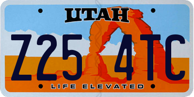 UT license plate Z254TC