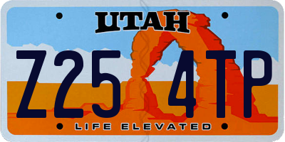 UT license plate Z254TP