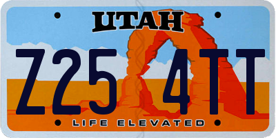 UT license plate Z254TT