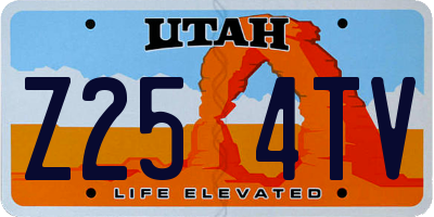UT license plate Z254TV