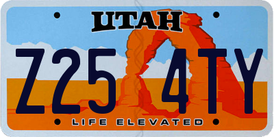 UT license plate Z254TY