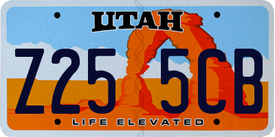 UT license plate Z255CB