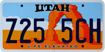UT license plate Z255CH