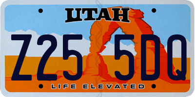 UT license plate Z255DQ