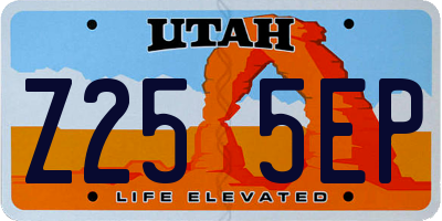 UT license plate Z255EP