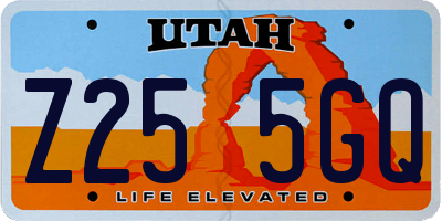 UT license plate Z255GQ