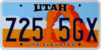 UT license plate Z255GX