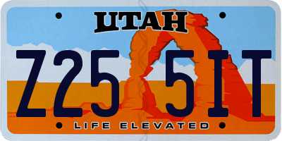 UT license plate Z255IT