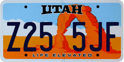 UT license plate Z255JF