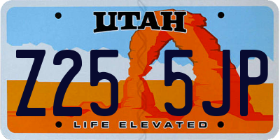 UT license plate Z255JP