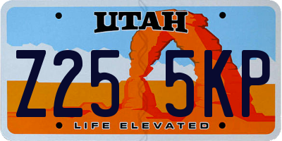 UT license plate Z255KP