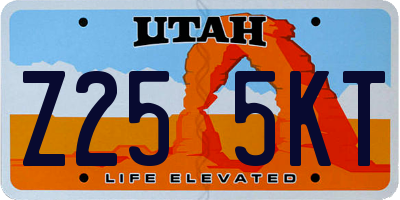 UT license plate Z255KT